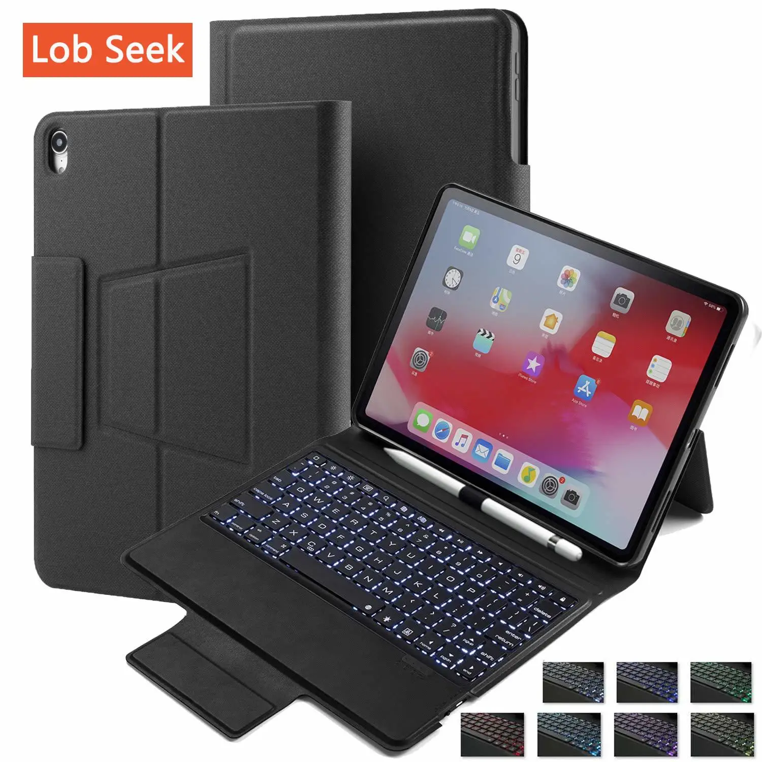 

Bluetooth Wireless Keyboard leather Case Cover for Apple 2017&2018 New IPad,IPad Pro 9.7/iPad Air 1/ 2 iPad 11 12.9