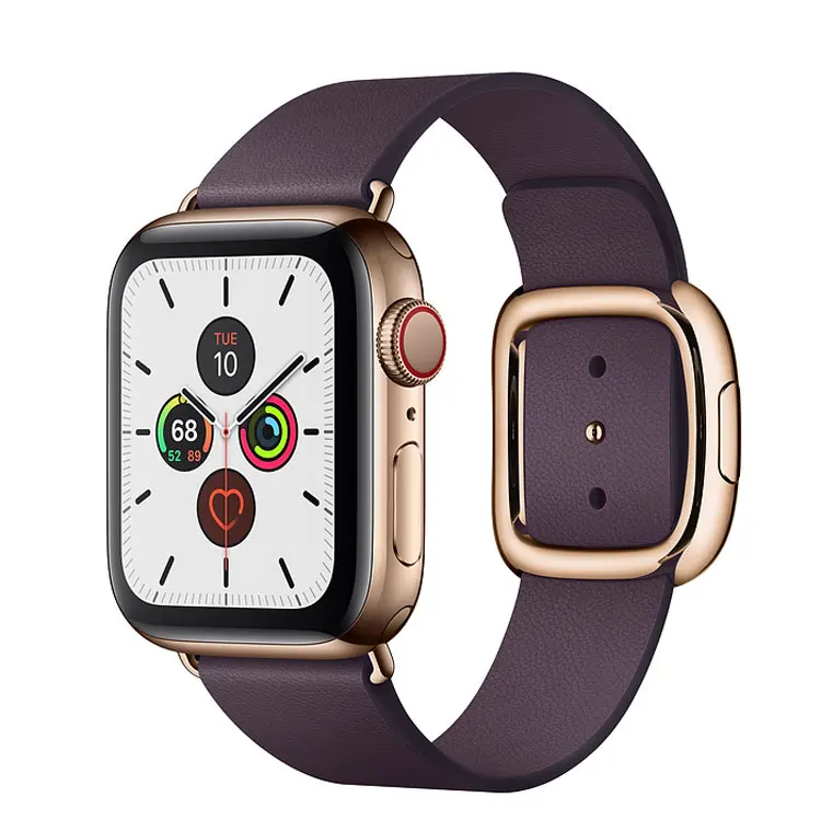 Современный ремешок с пряжкой для apple watch 44 мм 40 мм iwatch 42 мм 38 мм браслет из натуральной кожи ремень для apple watch 5 4 3 2 1