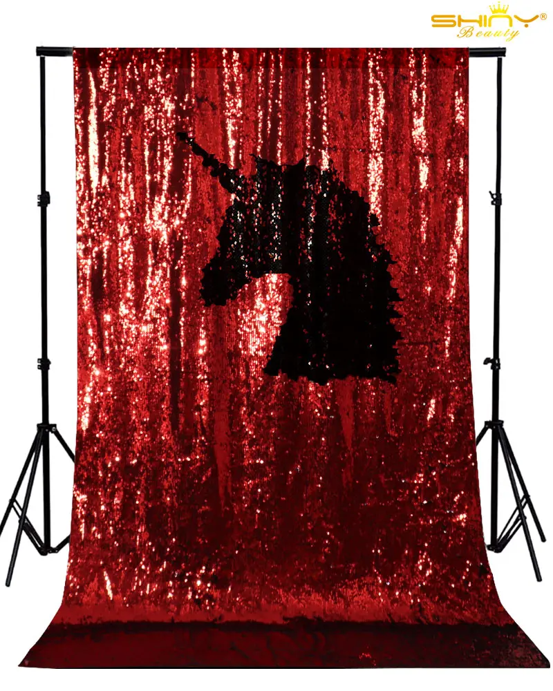 

Black Sequin Backdrop 4FTx6FT Reversible Sequin Fabric Photo Booth Backdrop Video Studio Background Ideal for Xmas Halloween-M
