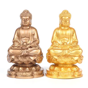 

10.5cm Shakyamuni Buddha statue Small model, resin carving modern art sculpture crafts, Home desktop decoration figurines