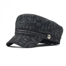 Новинка; хлопковая шляпа на плоской подошве; женская летняя Клетчатая ретро-берет