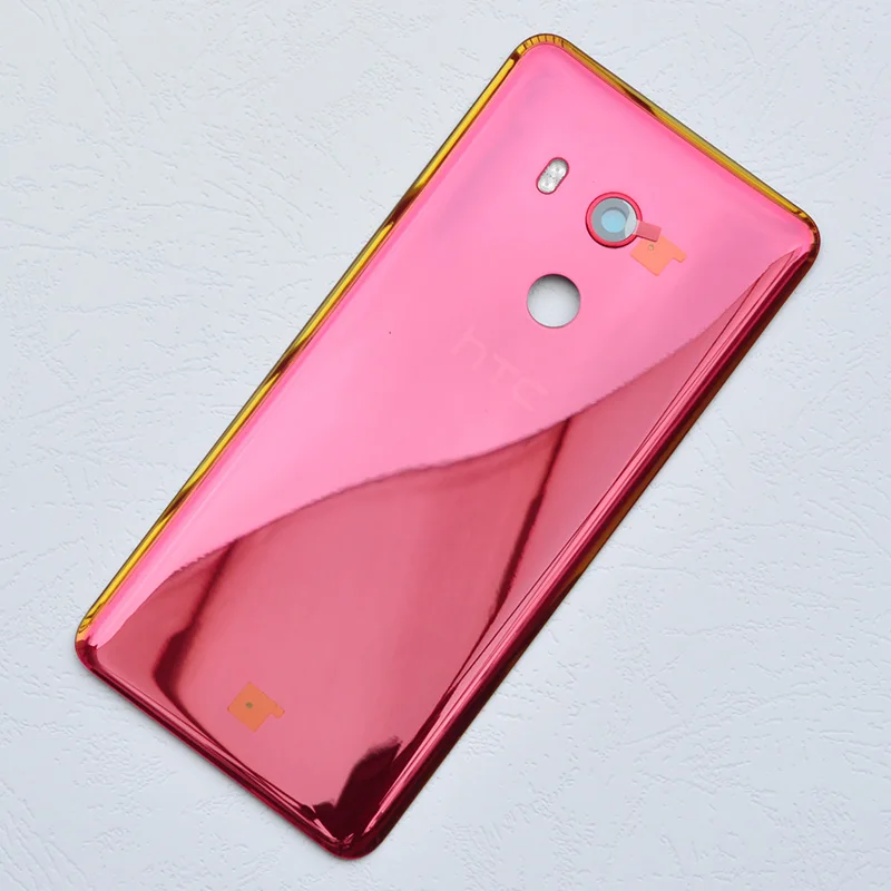 Для HTC u11 Plus задняя крышка батарейного отсека 2Q4D200 Задняя стеклянная дверь корпус чехол для HTC u11 Plus+ Замена объективов камеры - Цвет: Красный