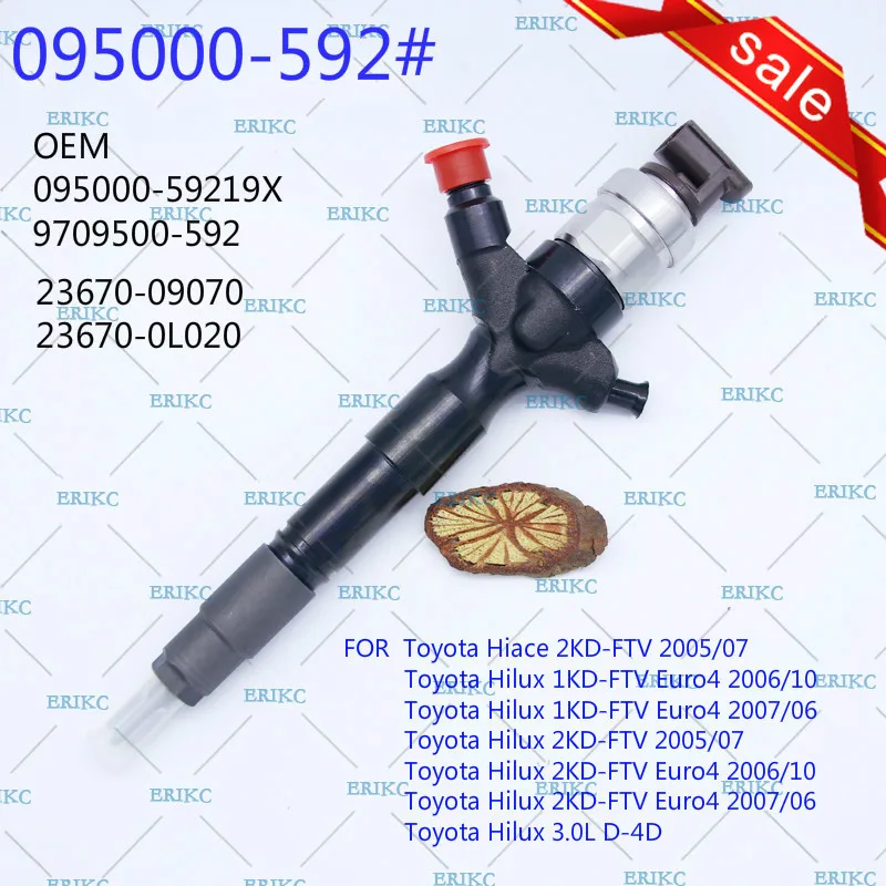 

ERIKC 0950005921 Common Rail Injector 095000-5921 (23670-09070) Diesel Injection Nozzle 095000 5921 (23670-0L020) for Toyota