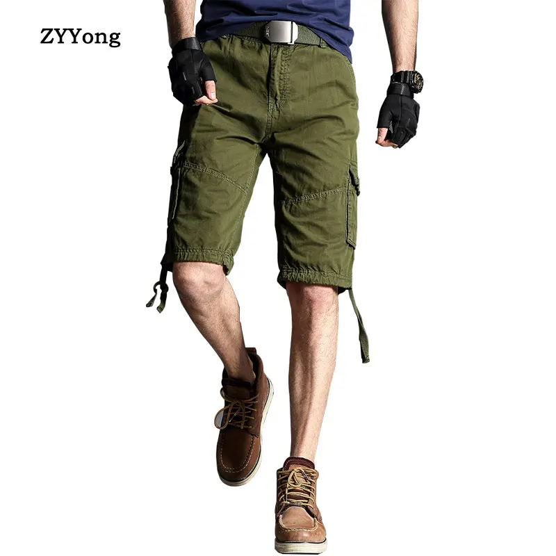 

4 Colors Camo Cargo Shorts Men 2020 New Casual Shorts Male Loose Work Shorts Man Military Short Pants Plus Size 29-40
