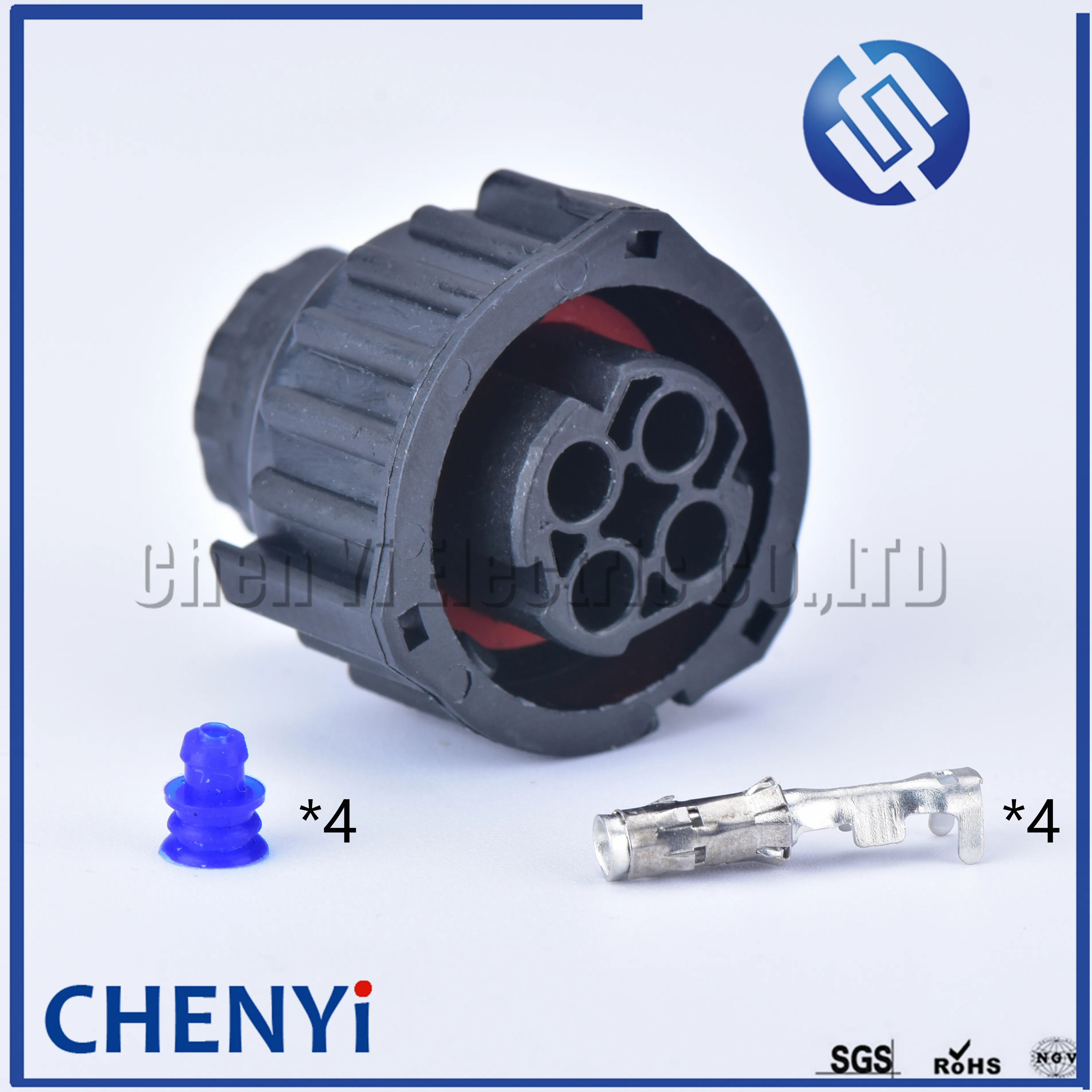 

5sets 4 pin round A7 odometer speed sensor plug sealed auto connector 1-967325-1 with cable Sheath 965786-1/965783-1