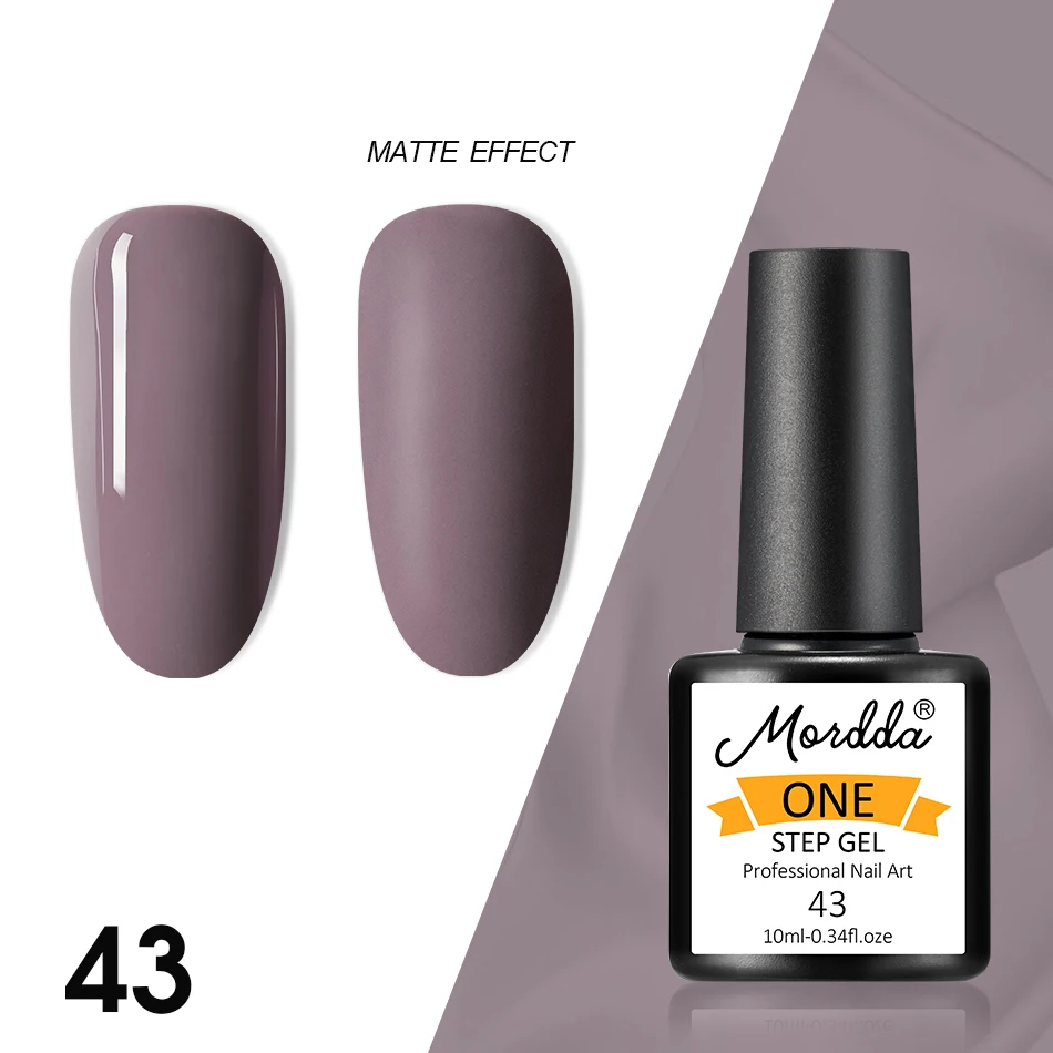 MORDDA 10 мл гель для ногтей Лаки 60 Цвета гель лак для маникюра Гель-лак one step био-Гели Soak Off Гибридный Покраска ногтей DIY Инструменты для маникюра - Цвет: 43