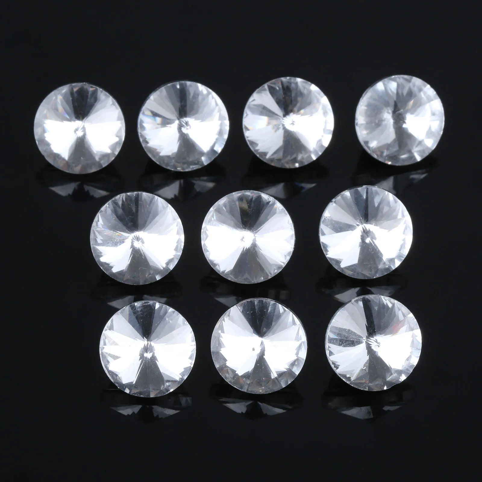 Diamond Crystal Glass Upholstery Buttons upholstery nail plastic push pins 10Pcs 14mm Dia. Decorative Nails Tacks Studs Pins Craft Sofa Wall Furniture Decoration