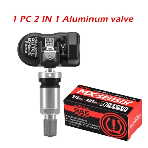 4 шт./партия autel MX-sensor 433 315 2 в 1, MX sensor, Универсальный датчик давления в шинах, Программируемый датчик TPMS, autel TPMS PAD TS601, инструмент TPMS - Цвет: 1 pc 2in1 metal