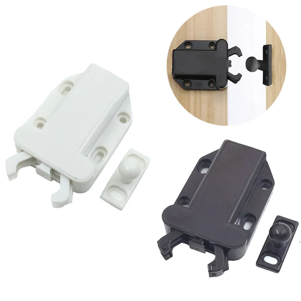 

3pcs Touch latch Latch Safe Push Latch Non-Magnetic Retaining Force For Drawer Cabinet Door Touch latch Hoom Tools