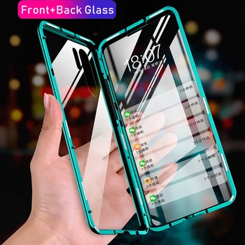 

Metal Magnetic Adsorption Case For Huawei Mate 30 Mate 20 20X P30 P20 Pro Lite Case Double Sided Glass Magnet Case Cover Funda