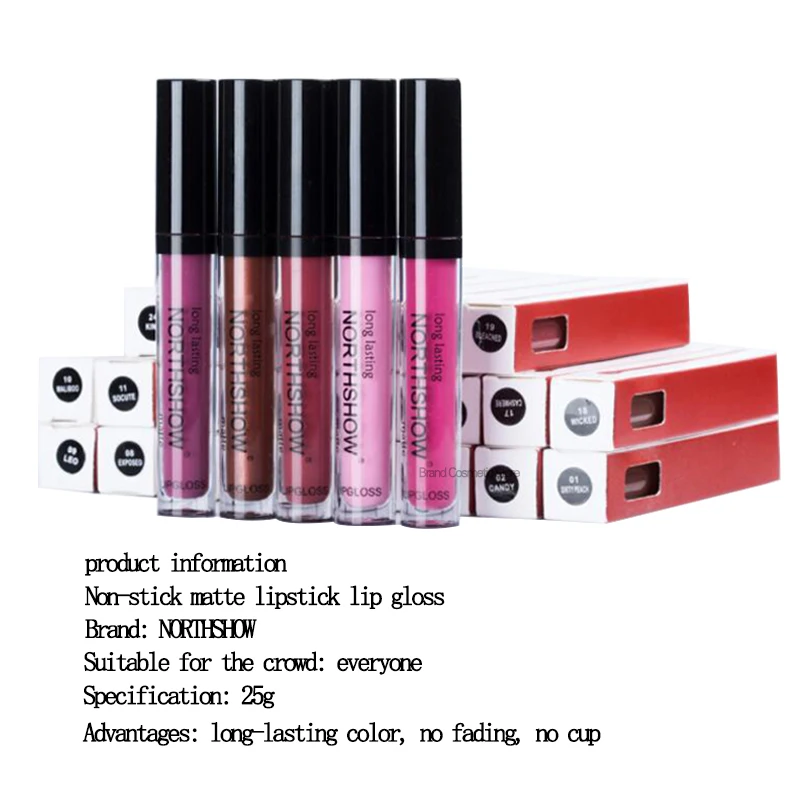 24 шт., матовая губная помада Maquillaje Batom Liquido mate Rouge A Levre, стойкий макияж, набор, прозрачный блеск для губ, тинт для губ