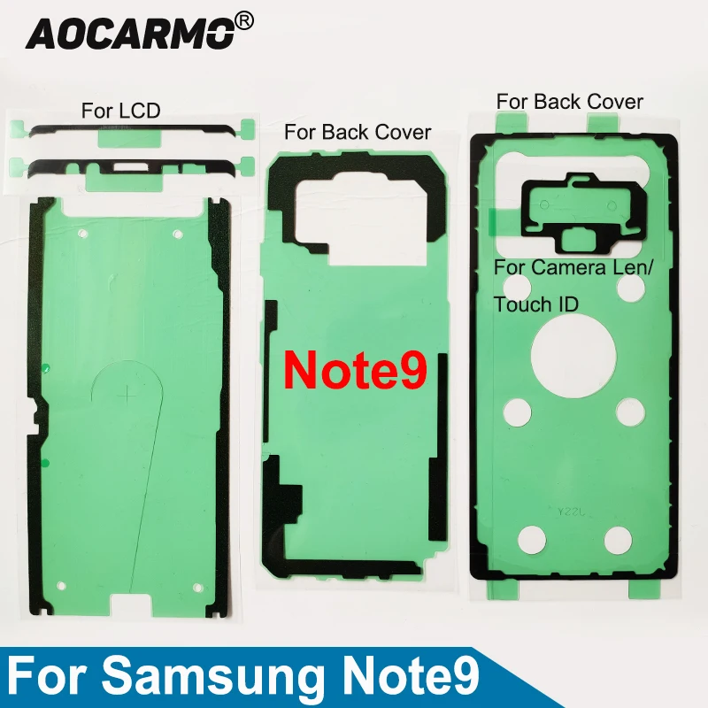 Aocarmo для Samsung Galaxy Note9 SM N9600 полный набор клейкая лента ЖК экрана задняя крышка
