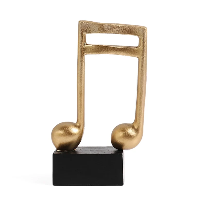 Ornament Crafts Golden Musical Note Handicraft Home Decor Figurine