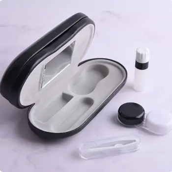 

Creative Dual Use Glasses Case Handmade Double Layer Box Multi-purpose Contact Lens Boxes For Men Women Unisex