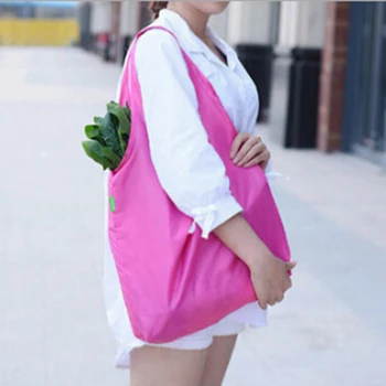 

1 pieces Portable folding shopping bag Large-capacity bags Thick bag Foldable Waterproof ripstop Shoulder Bag Handbag