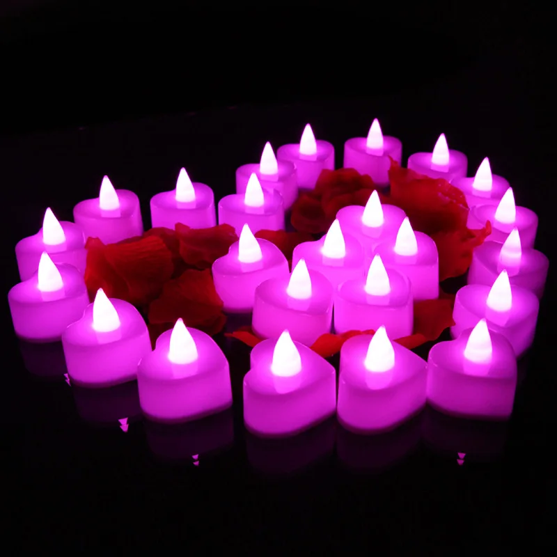 Bougies chauffe-plat LED à piles, 10 pièces, lampes créatives, pour la  maison, pour la saint-valentin, pour un anniversaire, pou