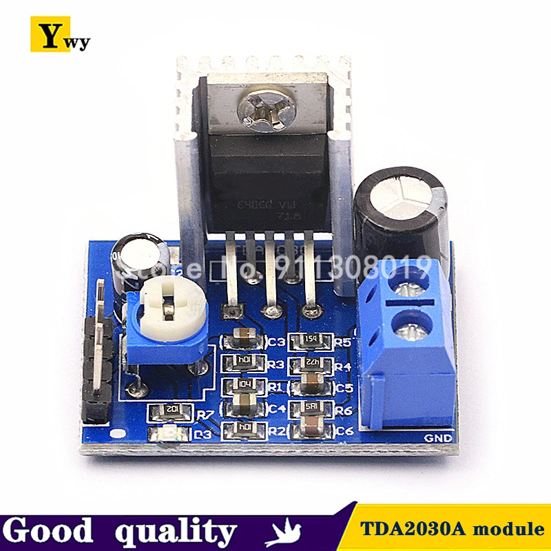 

5pcs 6-12V Single Supply TDA2030A TDA2003 Audio Amplifier Board Module TDA-2003