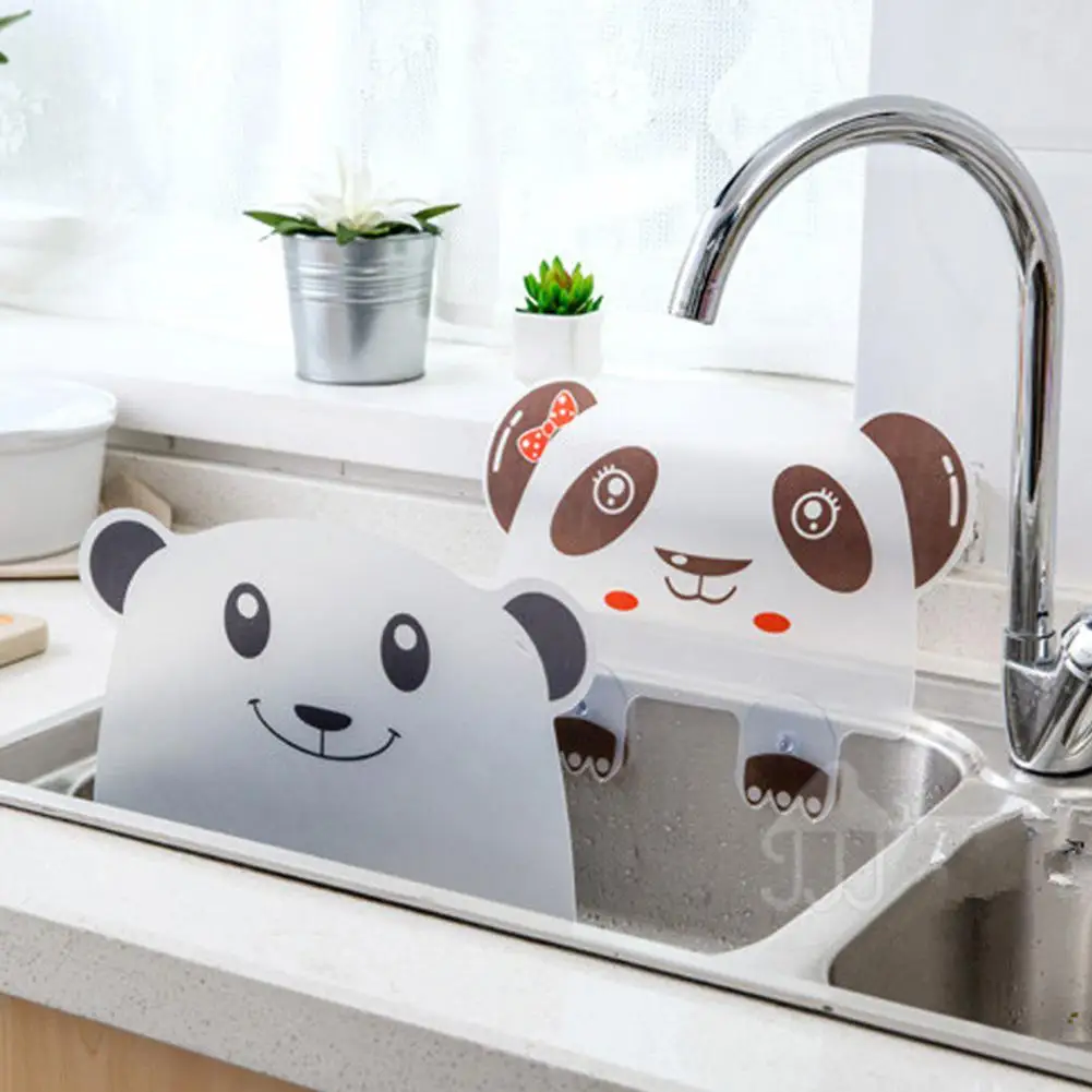 1 шт. непроницаемый рисунок панды печать перегородка с присоской для умывальника пластиковая водная разбрызгивающаяся экранная доска кухонный инструмент