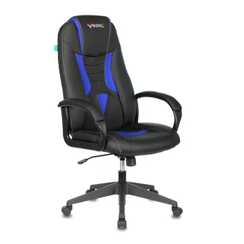 

Armchair game bureaucrat viking-8n, on wheels, artificial leather, black/blue, (& GE;/bl-blue)