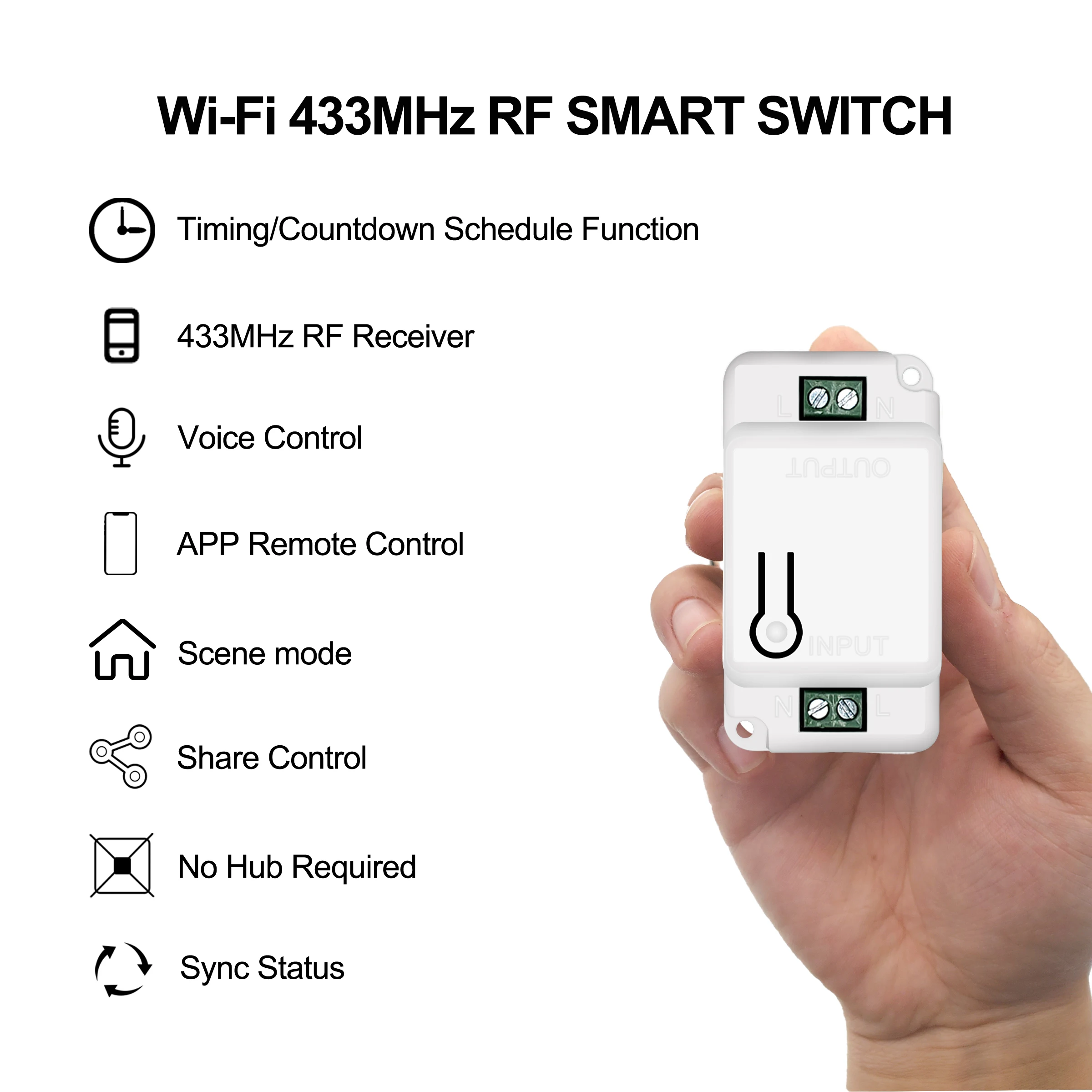 Умный выключатель света с поддержкой Wi Fi и радиочастотой|Модули для умного дома| |