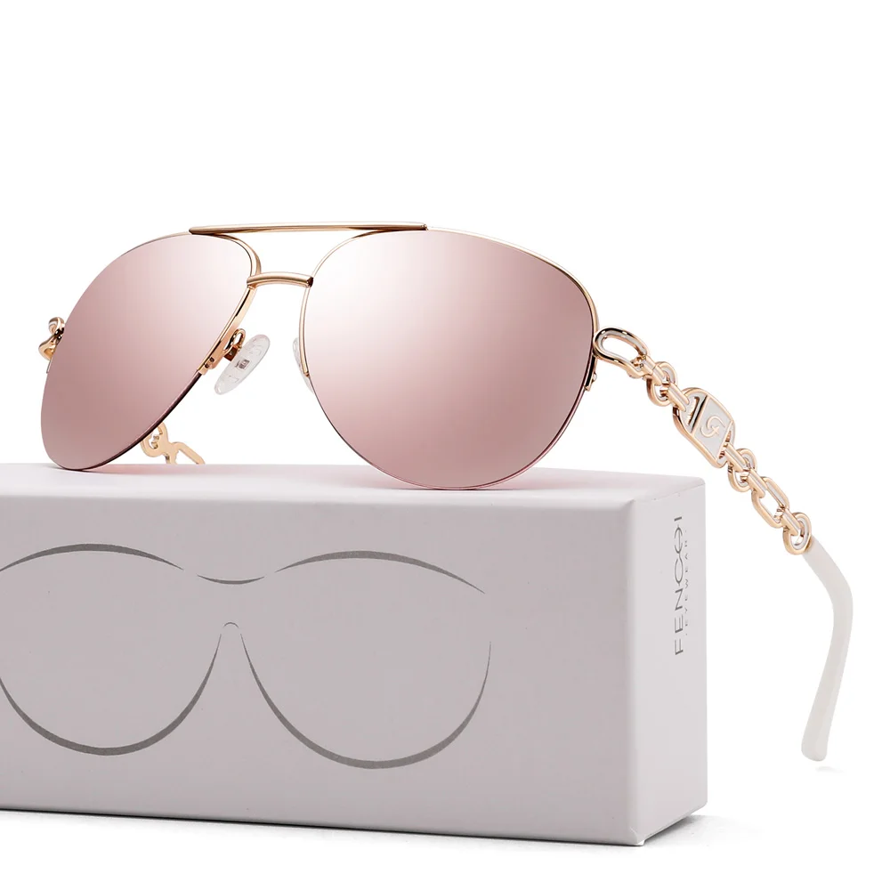 Женские солнцезащитные очки uv 400 oculos, женские солнцезащитные очки, зеркальные очки пилота, розовые женские очки zonnebril dames gafas de sol mujer - Цвет линз: C7 White