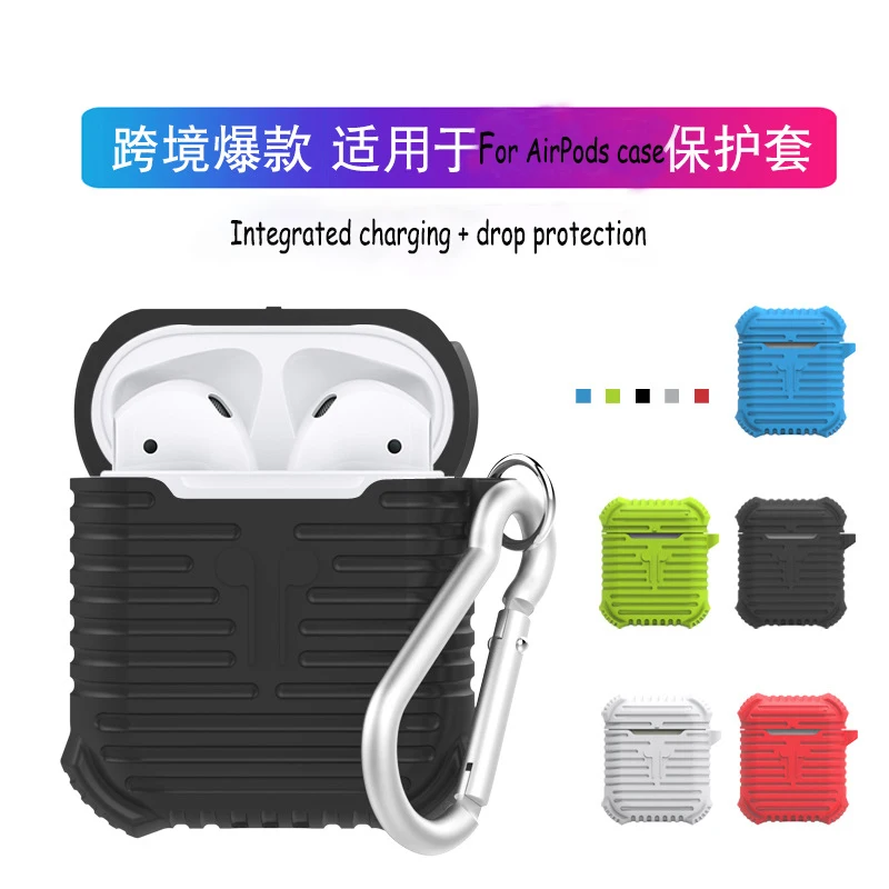 

For Apple Airpods Case Soft Silicone Solid Color Sports Drop Bluetooth Wireless Headset Protection Earphone Case