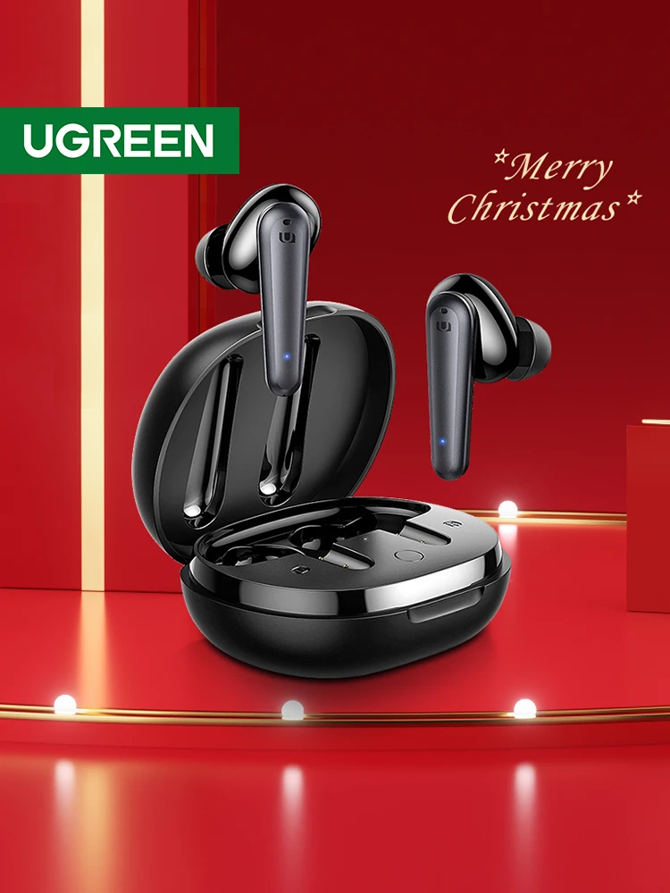 UGREEN HiTune T1 Wireless Earbuds with 4 Mics TWS Bluetooth 5.0 Earphones True Wireless Stereo 24H Playing USB C Charge Earphoe