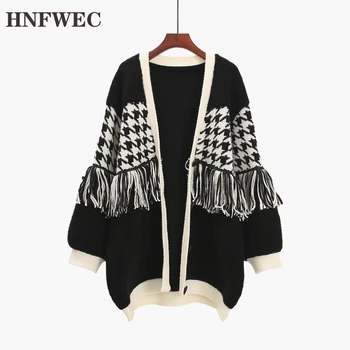 

Tassel Sweater Cardigan Sweater Coat Female Spring and Autumn 2019 New Women Sweaters V-neck Wild Tops Ladies V687