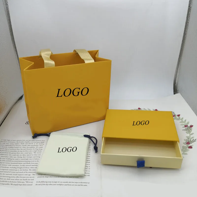 

SHINETUNG Original 100% Manufacturers Custom Earrings Ring Bracelet Necklace Box Has Logo Fine Fashion Craft Jewelry Gift Box