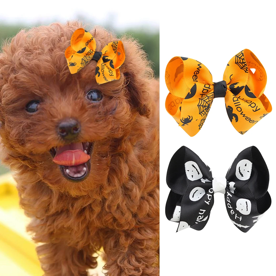 

Cute Dog Hair Clip Halloween Pet Dog Hair Bows Pet Accessories Dog Hair Cat Decoration Bows Pet Grooming Headdress Dog Hair Clip