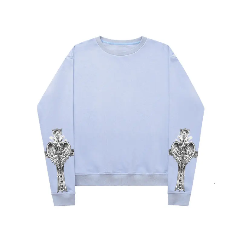 Long-sleeved clothes rap slim handsome skateboard Stickers Ins heart shape Print Ins fashion silhouette oversize sisters