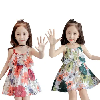 

Girls Dress 2020 New Summer Mesh Girls Clothes Pink Applique Princess Dress Children Summer Clothes Baby Girls Dress