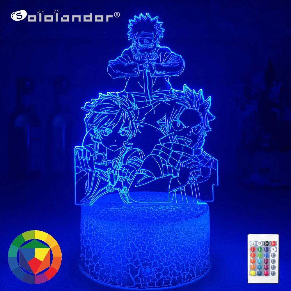 

New Naruto Team 3d Night Light Uzumaki Naruto Sasuke Sakura Figure Home Decoration LED Night Lamp Anime Gift for Kids Child Boys