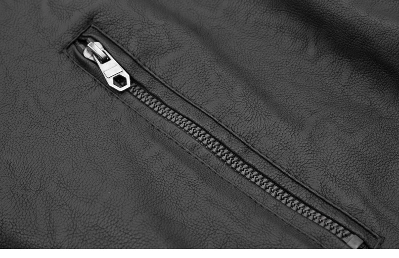 Воротник-стойка большого размера Chaqueta De Cuero De Los Hombres