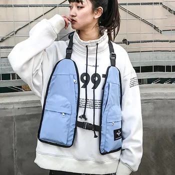 

Streetwear Chest Rig Bag Tactical Vest Harness Front Pack Pouch Women Vest Rig Hip Hop Waist Bags Functional Unisex Chest Bag