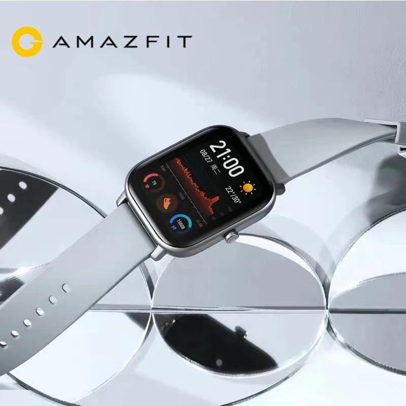 Baratos 11,11 versión Global nuevo reloj inteligente Amazfit GTS 5ATM impermeable deportes de natación reloj inteligente Global compras Festival Ajuste de moda