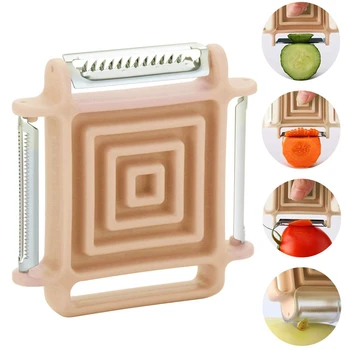 

3 in 1 Vegetable Peeler for Potato Tomato Carrot Zucchini Peelers with Swivel Serrated Plastic