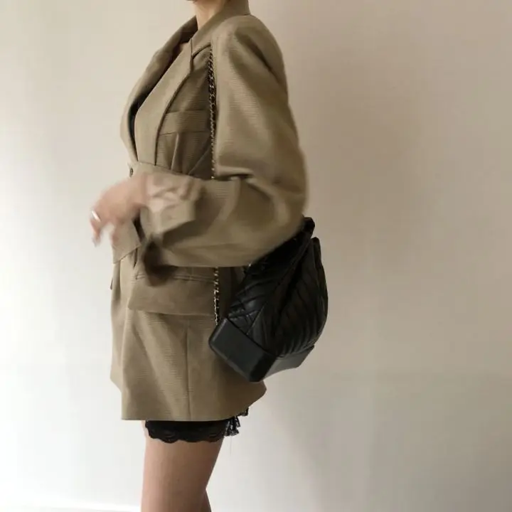 Модный клетчатый однобортный женский блейзер офисный женский костюм куртка с поясом женское уличное пальто blaser femme