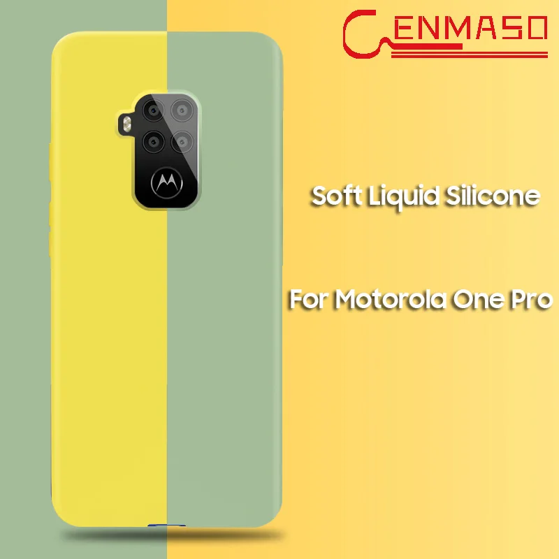 

For Motorola Moto One Pro Case For Motorola Moto One Zoom Soft Liquid Silicone Back Cover Case Full Protective Shockproof Capa