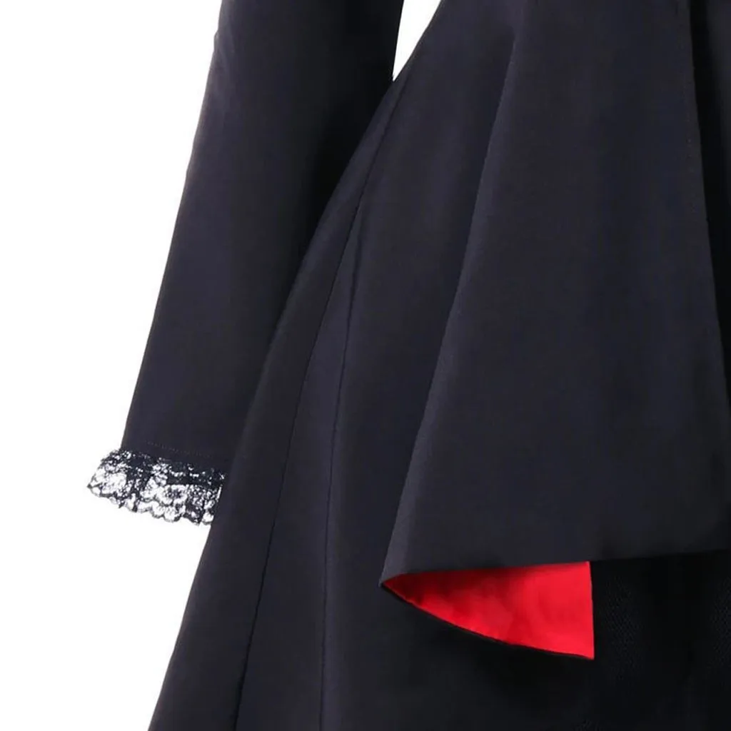 Модная женская тонкая Повседневная Верхняя одежда, верхняя одежда, стимпанк, на шнуровке, с капюшоном, куртка, женское длинное пальто размера плюс, ветровка#926