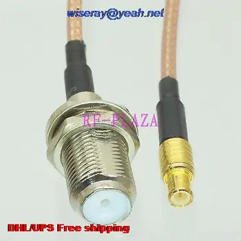 

DHL/EMS 100 pcs Cable 6inch F TV female bulkhead to MCX male plug RG316 RF Pigtail jumper cable with one year warranty-A2