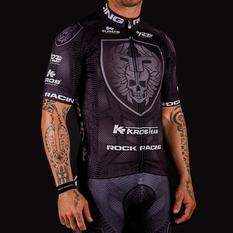 Мужской летний костюм из Джерси для велоспорта,, черный, с коротким рукавом, Pro Team, Rock Racing, комплект одежды для велоспорта, Bbiglia, для мужчин, для Ciclismo Estivo