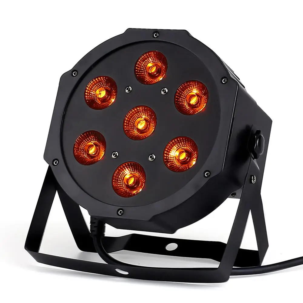 7x18 Вт светодиодный плоский SlimPar RGBWA УФ светильник 6in1 DJ стирка сценический dmx