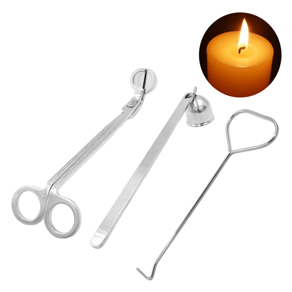 Rose Gold 4PCS Queta Candle Wick Trimmer,Wick Dipper and Wick Cutter,Bell Snuffer Candle Care Kit Accessories Candle Cover Tool Stainless Steel 