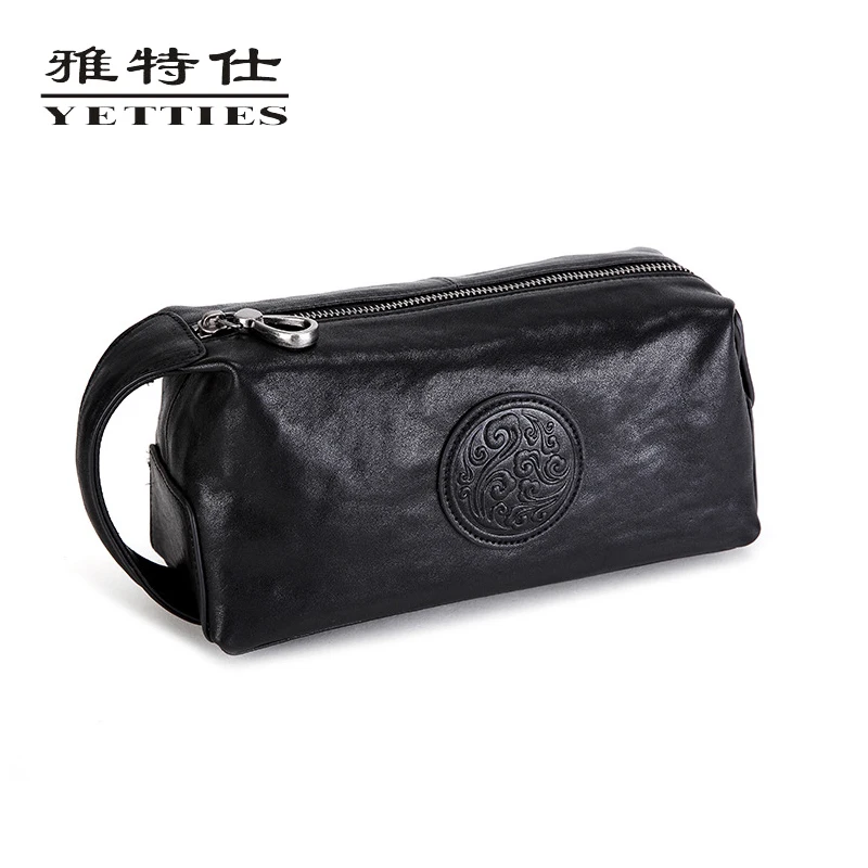 Bild von Fashion Handbag Embossed Clutch Bag Men 's Leather Clip Package 's Brand Small Large Capacity Clutch Leather