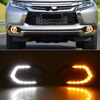 

CSCSNL 1Pair Turn Signal Light style relay LED CAR DRL Daytime running lights for Mitsubishi Pajero Sport 2016 2017 2018 2019