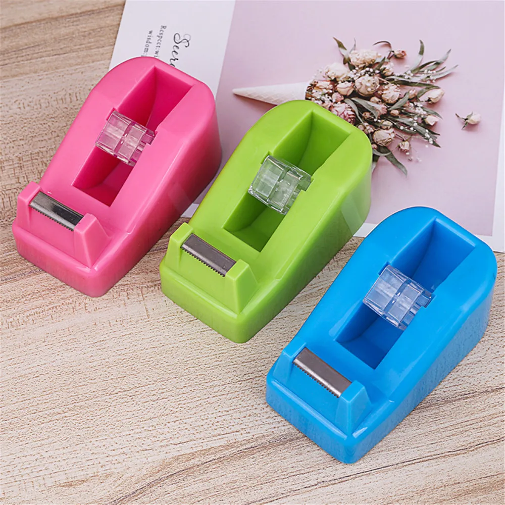 1pc Plastic Washi Tape Dispenser Masking Tape Holder Tape Cutter DIY Packing Double Sided Tape Dispenser School Office Supplies