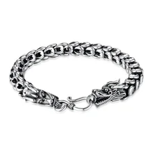 Cigovo мужской браслет из серебра 925 пробы, Т-Рекс, хип-хоп, простой, индивидуальный, трендовый, мужской, Национальный стиль, с надписью, серебряный