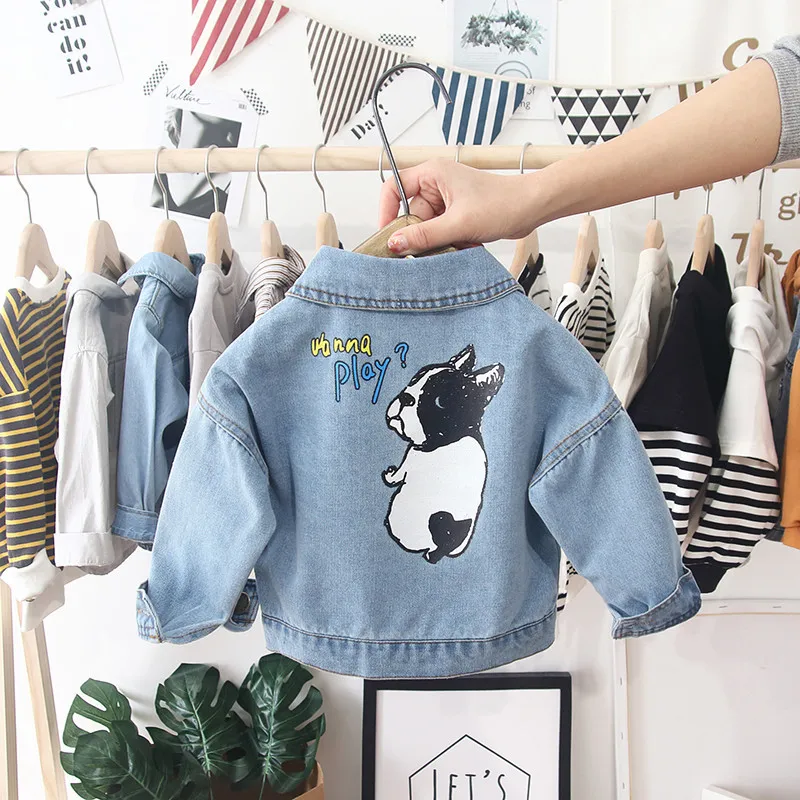 

2019 Spring Clothing New Style 1-4-Year-Old 3 Children Korean-style Jeans Coat Girls' Shirt Male Baby Handsome Jacket Fashion