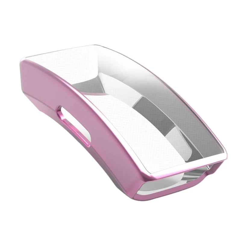 Pink Для Fitbit Inspire/Inspire Hr чехол из ТПУ с покрытием, тонкий мягкий гибкий защитный чехол-бампер, защита экрана, ударопрочный, устойчивый к царапинам - Цвет: Pink